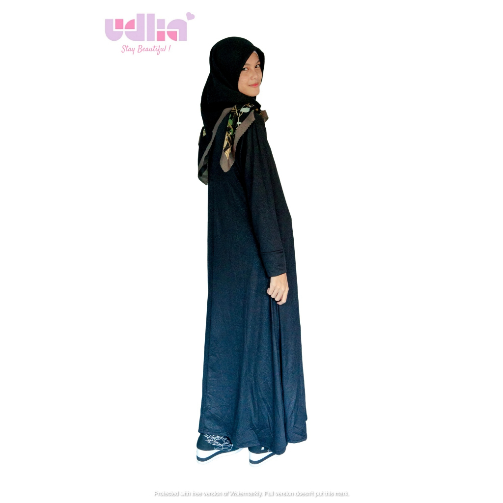 Udlia Gamis Polos Jumbo Gamis Manset Jumbo Jersey Emboss