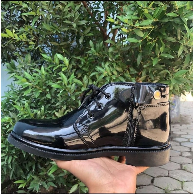 Sepatu pdh Sleting Tni polri Security satpam Formal