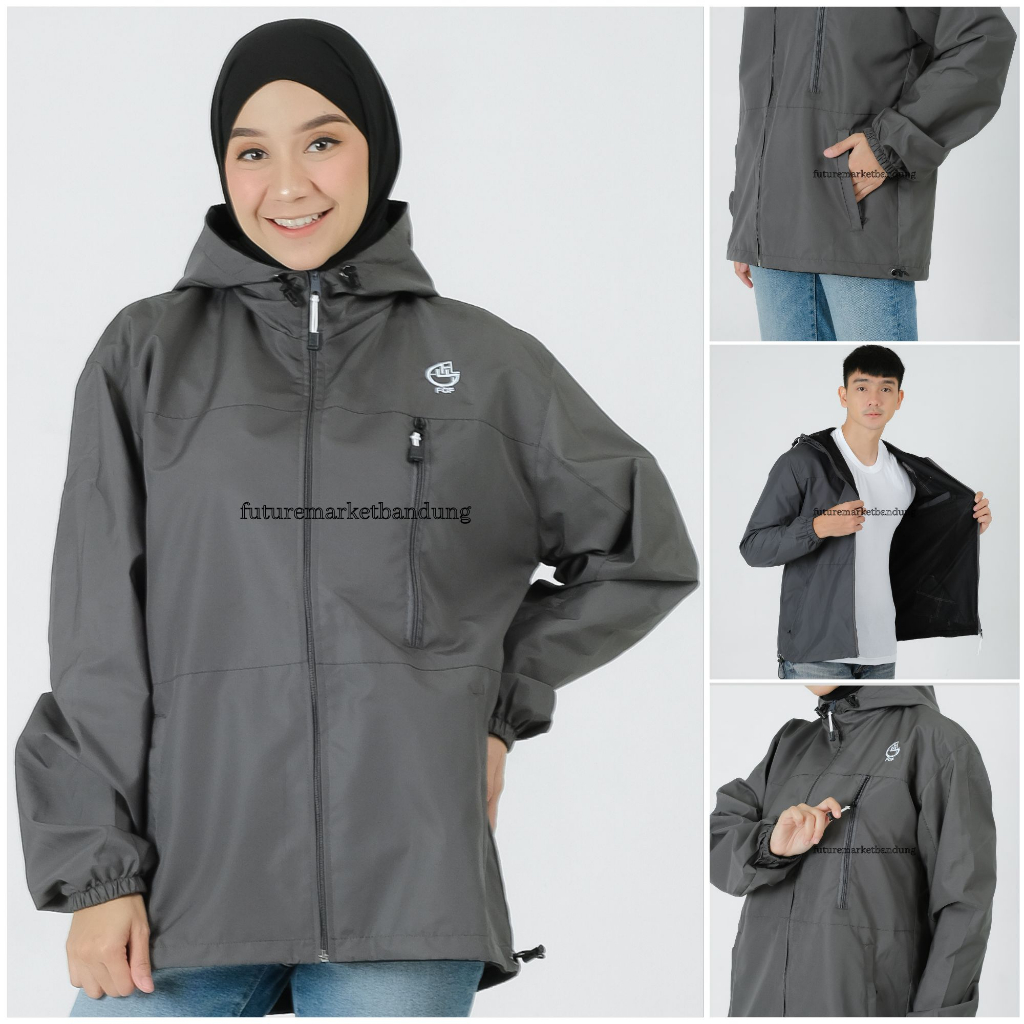 Jaket pria wanita jumbo IKC 002 distro cbr six Bandung keren grosir pakaian pria H0D7 jacket jaket parasut parasit jaket gunung pria wanita WATERPROOF ORIGINAL FCF