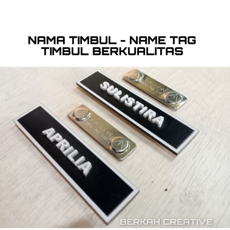 

Nametag papan nama Timbul Exclusive standar kedinasan