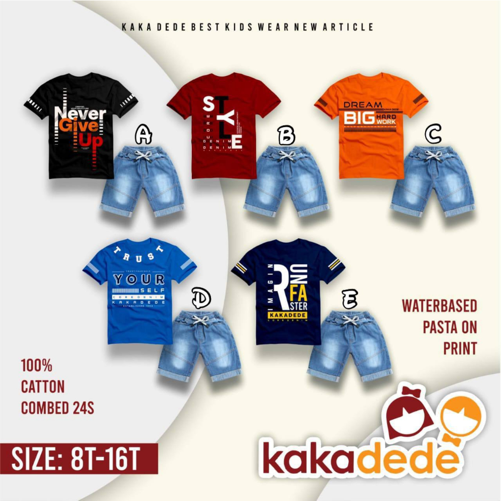 Setelan anak Cowok Denim Junteen by Kakadede