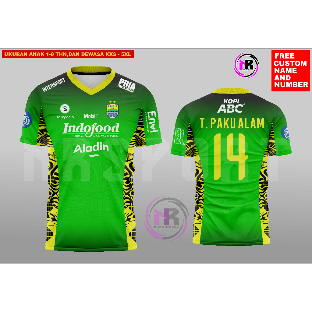 JERSEY PRINTING KIPER HIJAU PERSIB TERBARU 2023/BAJU GK PREMIUM GRADE ORI/ATASAN JERSEY GO KIPER PER