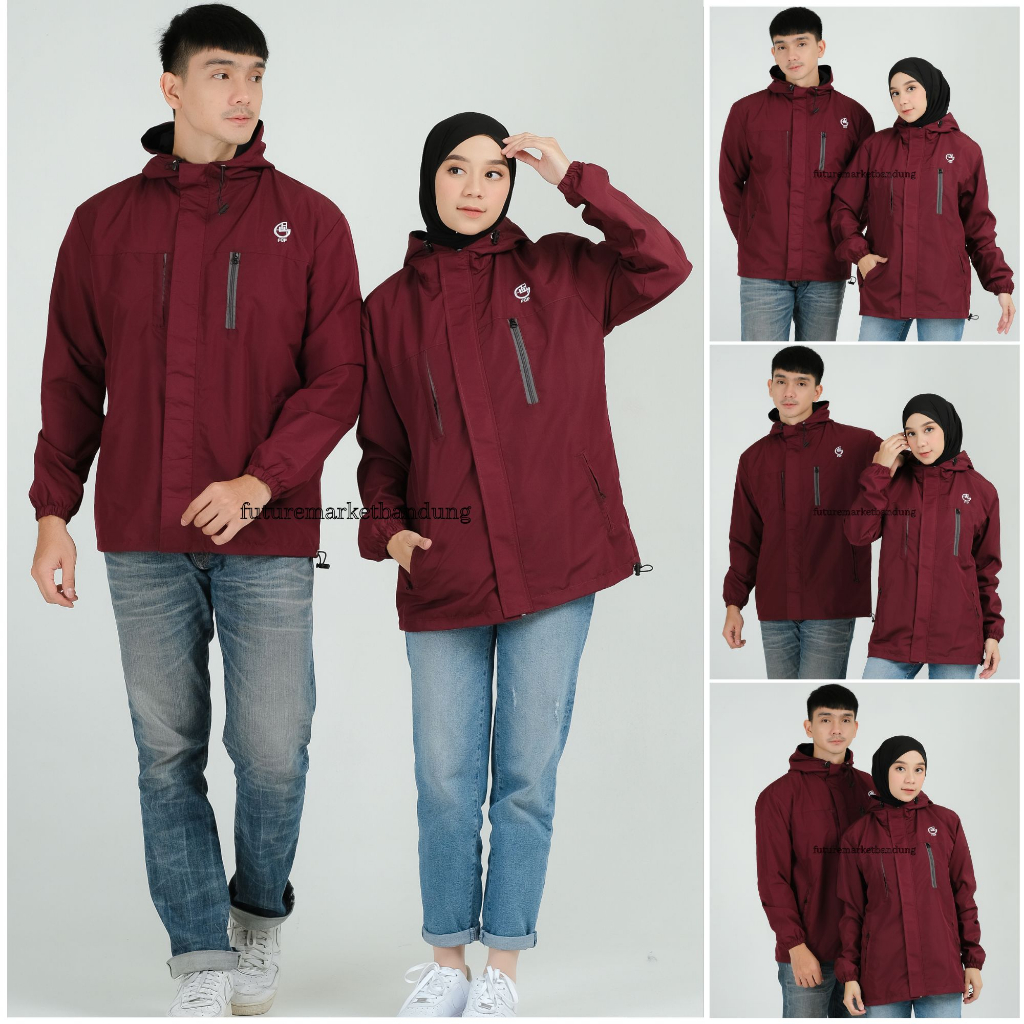 Jaket Couple Parasut Jumbo Waterproof Original FCF DENALI Size M L XL XXL / Jaket Gunung Pria Waterproof FCF