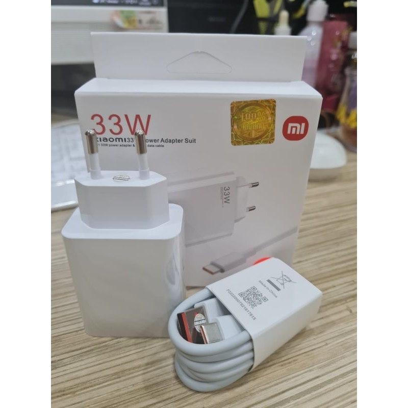 Charger Xiaomi MDY-11-EZ 33W 33 Watt Type C Turbo Quick Charge - Travel Carger Charging Xioami Xiomi