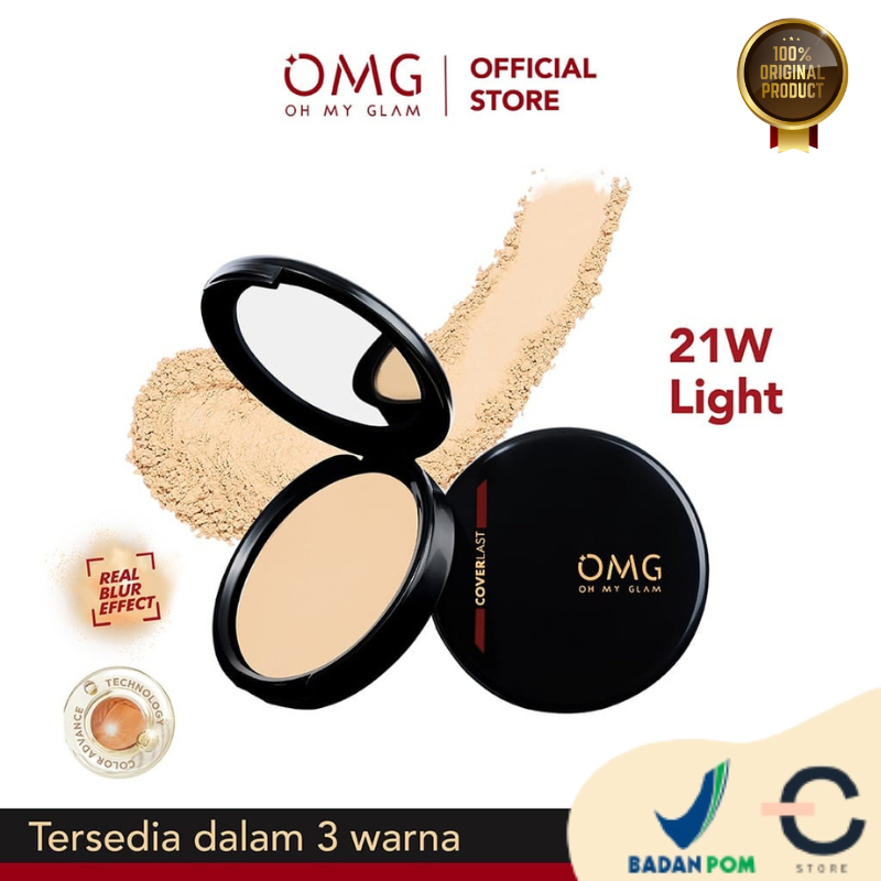 [ORI &amp; BPOM] OMG Oh My Glam Coverlast Two Way Cake 12 g - Bedak Padat Kontrol Minyak Hingga 8 Jam | OMG Bedak Padat 12g | OMG TWC | Kontrol Minyak 8 Jam Flawless Boss | Blur Effect TWC Compact Powder