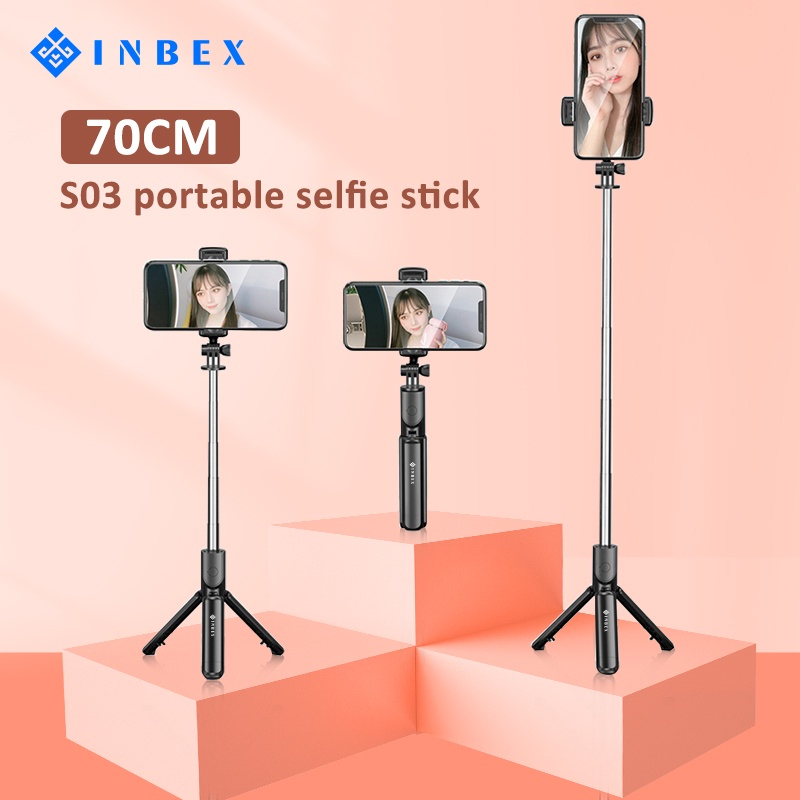 INBEX S03 Selfie Stick Tongsis Bluetooth Tripod 4 In 1/Tongsis Bluetooth selfie stick tripod