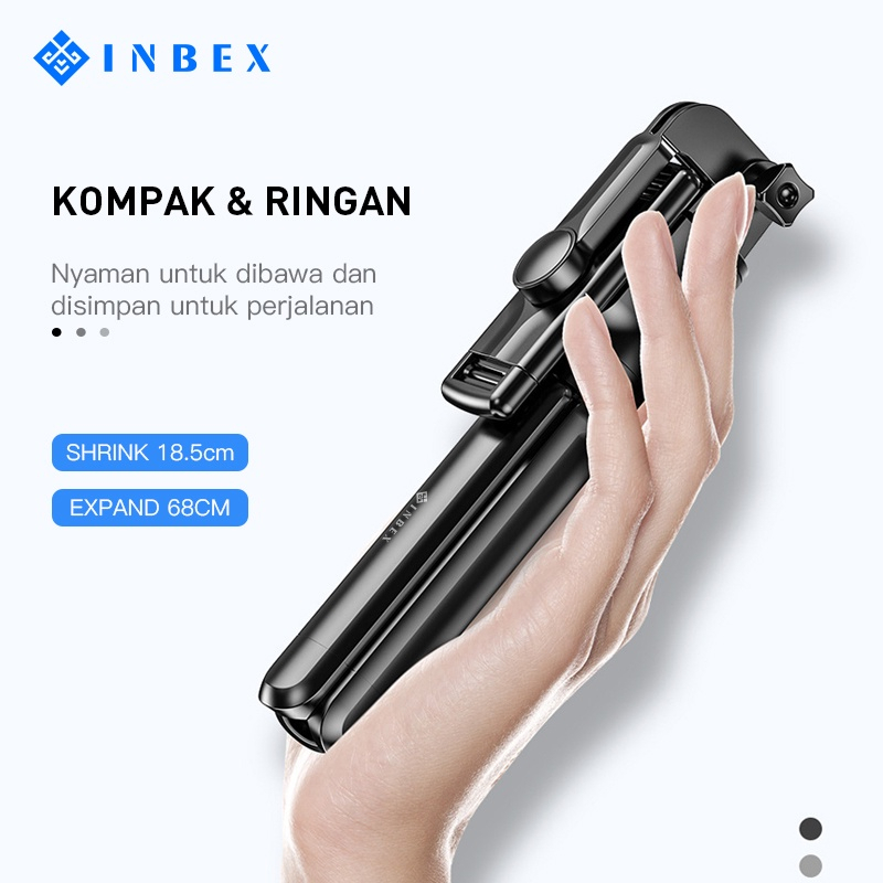 INBEX S03 Selfie Stick Tongsis Bluetooth Tripod 4 In 1/Tongsis Bluetooth selfie stick tripod