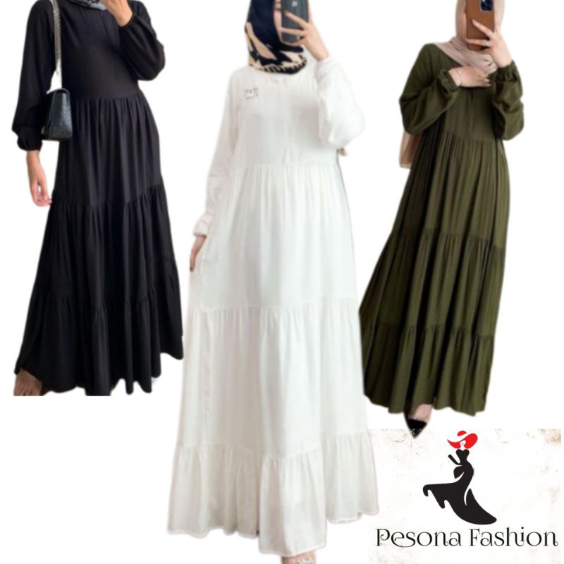 HANUM DRESS PREMIUM / CASSANDRA / DRESS RAYON KEKINIAN / GAMIS HANUM BUSUI / GAMIS SUSUN / GAMIS POL