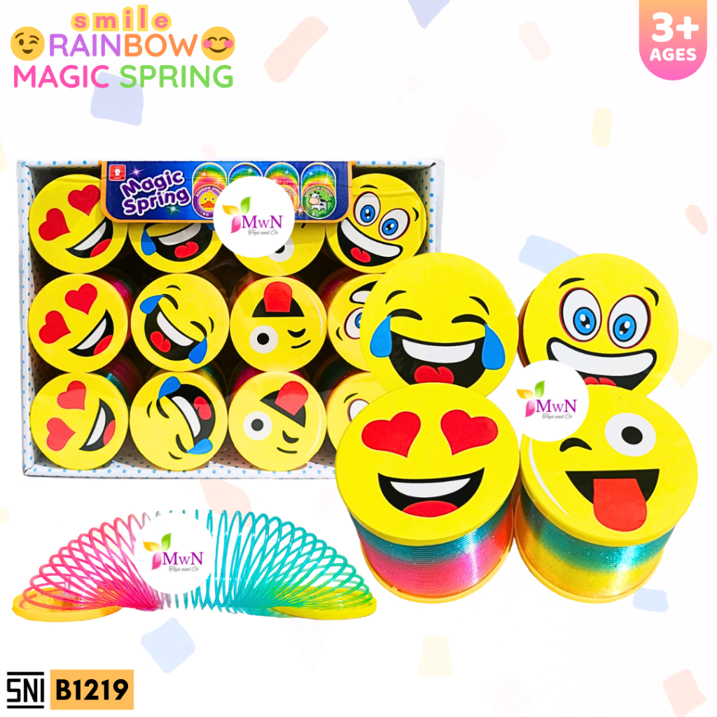 MWN Mainan Rainbow Magic Spring SMILE lampu Diameter 6,5 cm