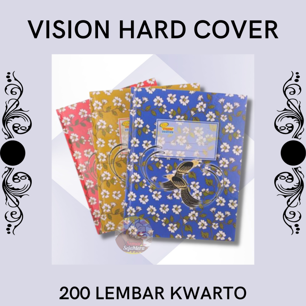 

[PCS] BUKU TULIS VISION HARD COVER KWARTO KUARTO QUARTO ISI 200 LEMBAR