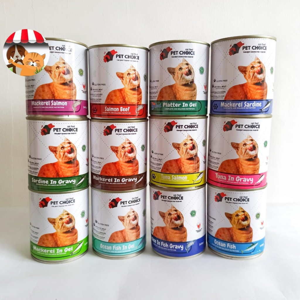 Pet Choice 340gr Wet Cat Food - Makanan Kucing Kaleng