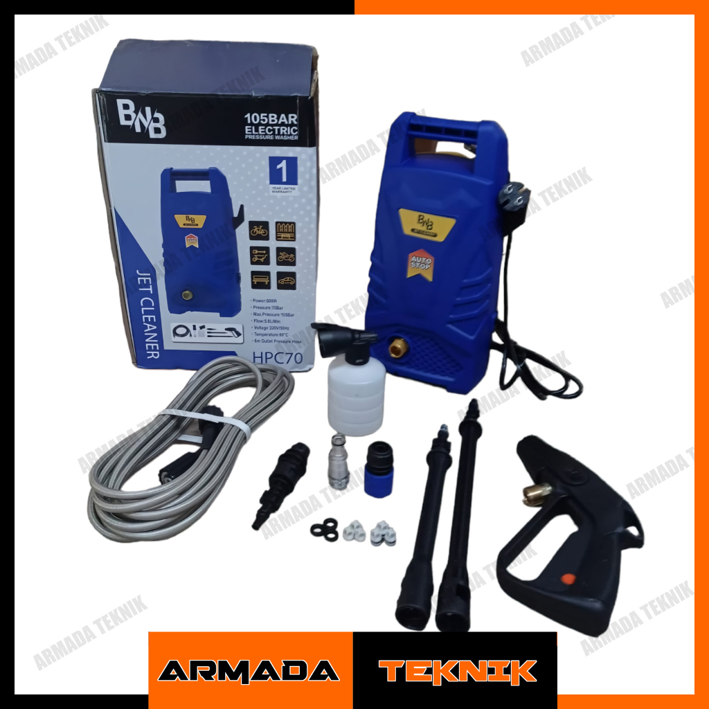 Steam Mesin Jet Cleaner BNB 70 Mesin Semprot Air Cuci Mobil Motor AC Selang 6m