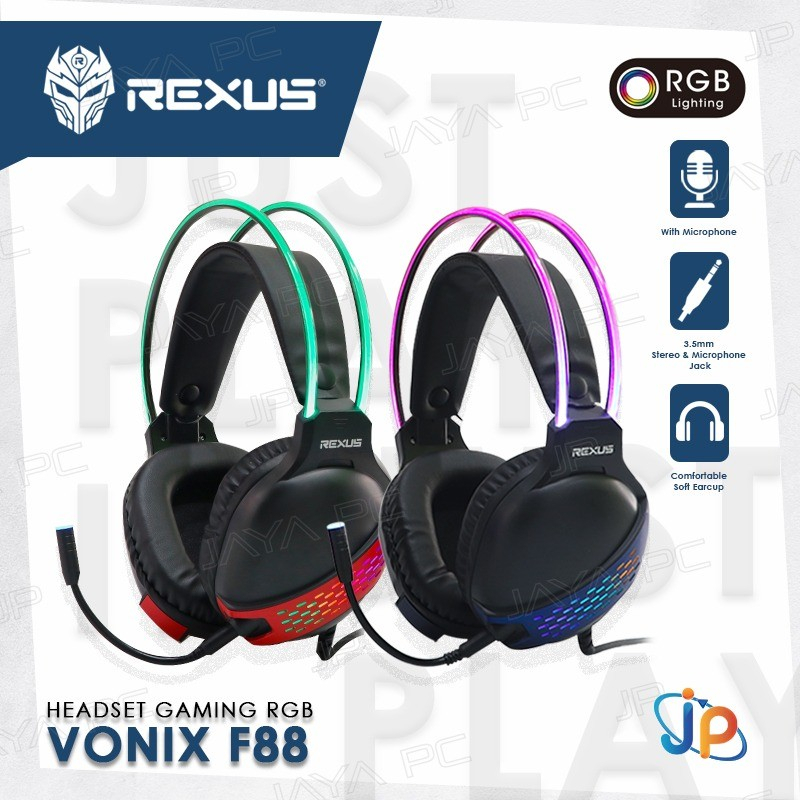 Headset Gaming Rexus Vonix F88 - Headphone RGB F 88