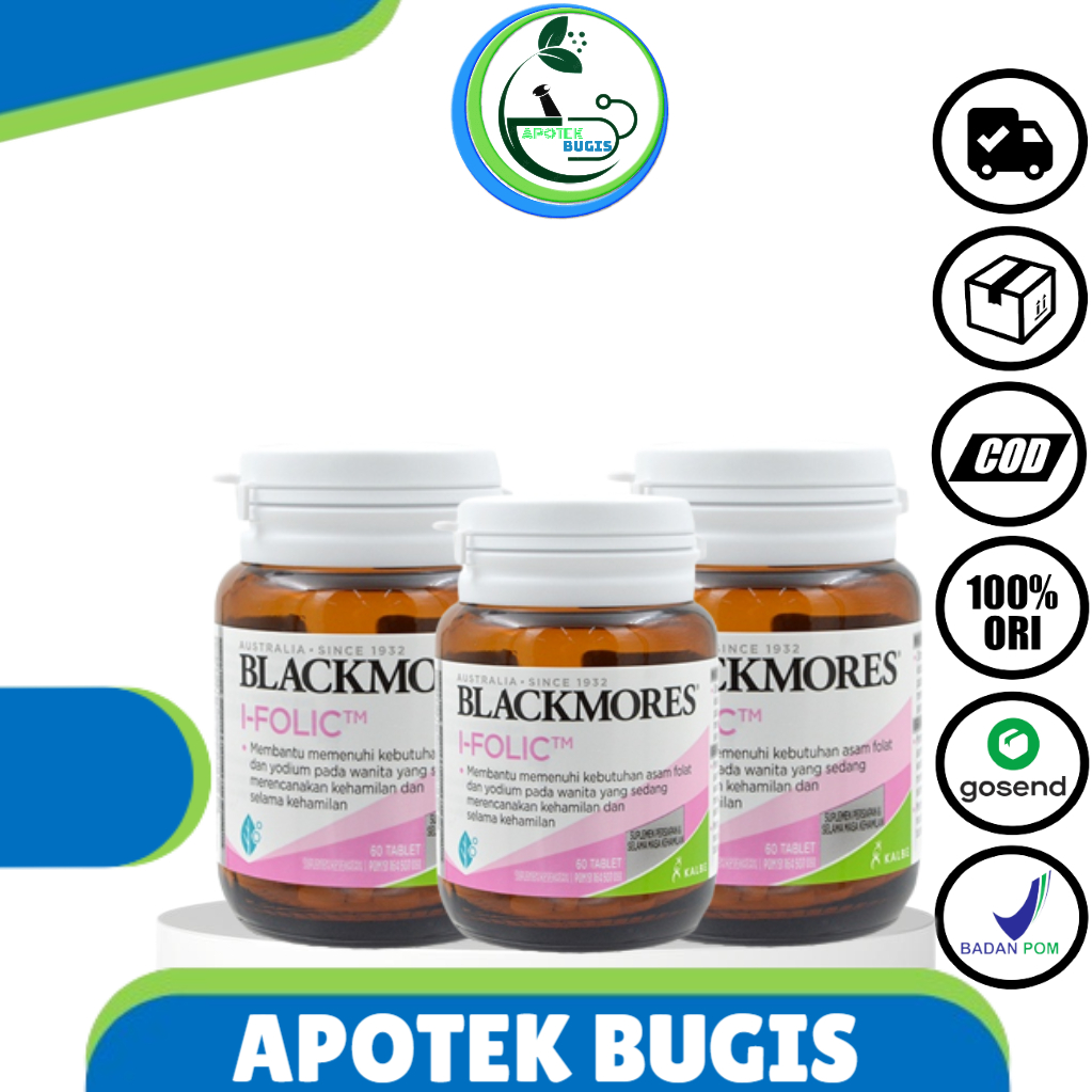 Blackmores i folic 60 tablet  blackmores suplemen ibu sebelum hamil persiapan hamil