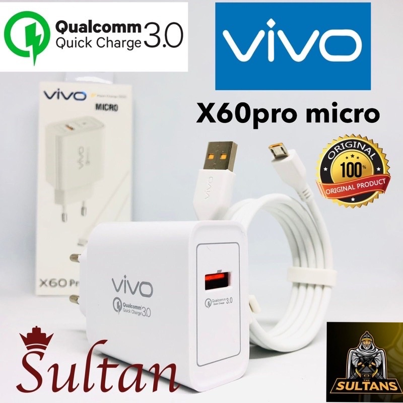 GROSIR CHARGER VIVO ORIGINAL X60 PRO FAST CHARGING MICRO TYPE C BY SMOLL