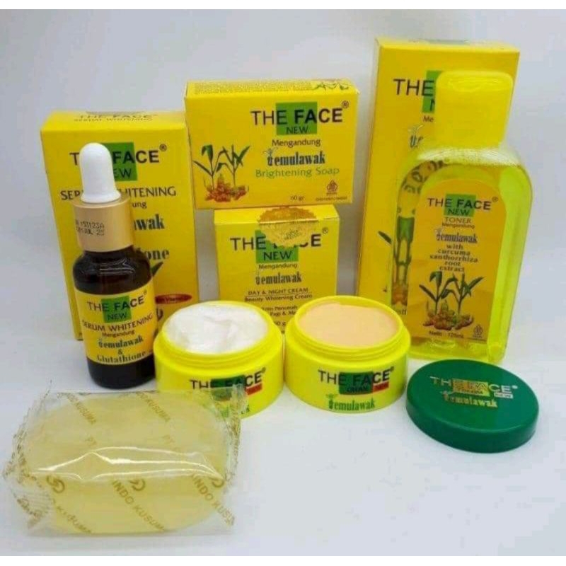 The face Paket Krim Temulawak Original BPOM Komplit isi 5