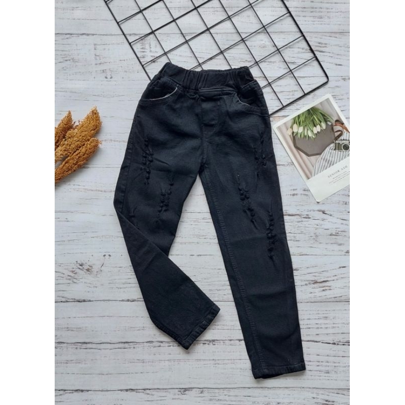 CELANA JEANS RIPPED PANJANG ANAK UNISEX ( CEWE/COWO )