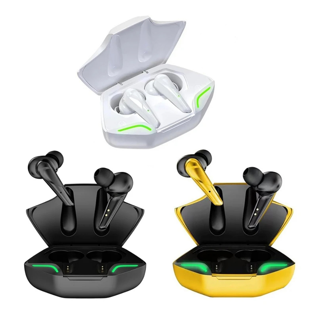 Headset gaming earbuds bluetooth wireless music stereo bass support IOS Android - realoneacc
