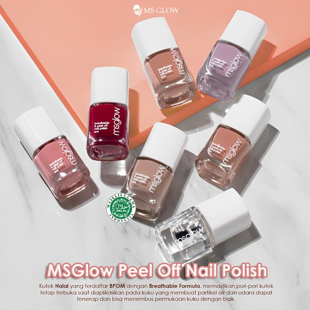 Kutek Halal Tembus Partikel Air Sholat Wudhu Sah Nail Polish Peel Off Halal