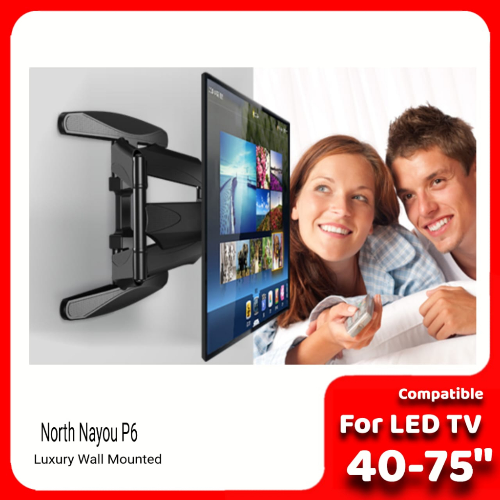 Bracket Tv Swivel Bracket Tv Double Lengan 40 - 75 inch