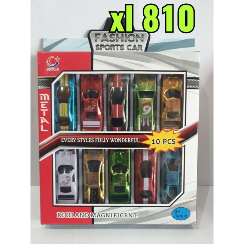 ISI 10 PCS | Mainan Anak Mobil Mobilan Sports Car XL 810 /Mainan Mobil Mobilan Sports Isi banyak