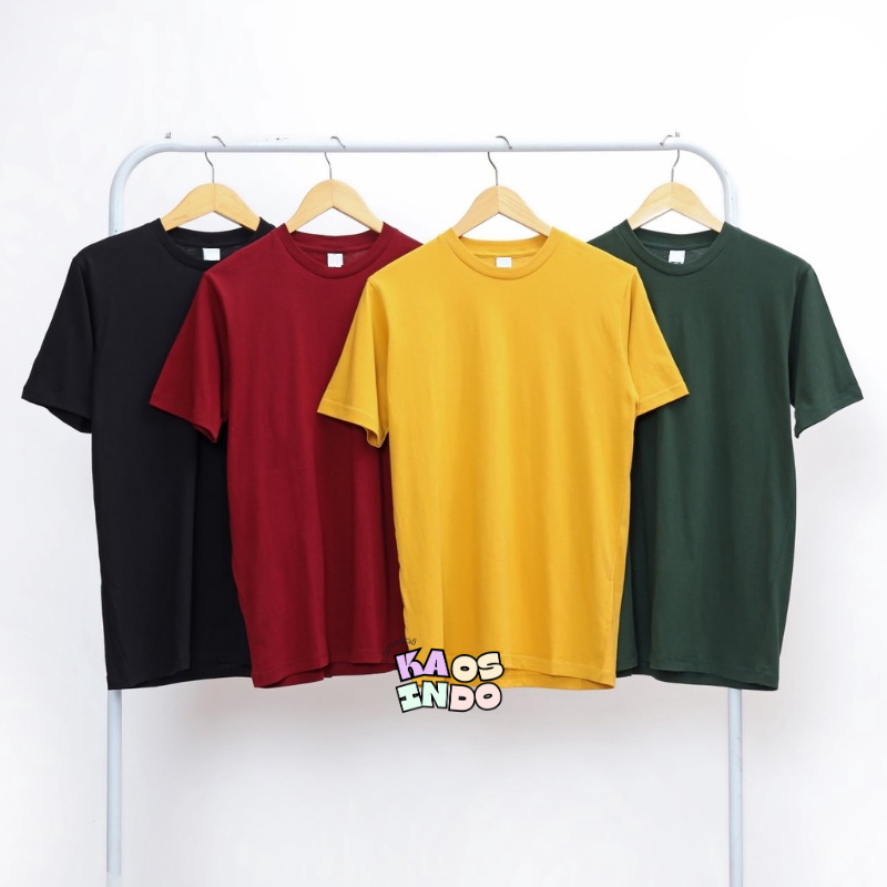 Kaos Polos Cotton Combed Premium REGULER FIT Basic Unisex Pria Wanita