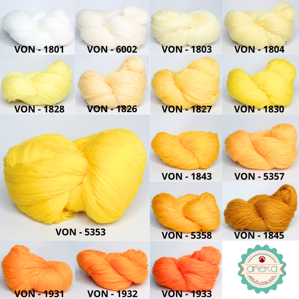 KATALOG - Benang Rajut Wool / Wol / Siet Yarn 200 gram VONEL (BENTUK HANK, TIDAK DIGULUNG) PART 1