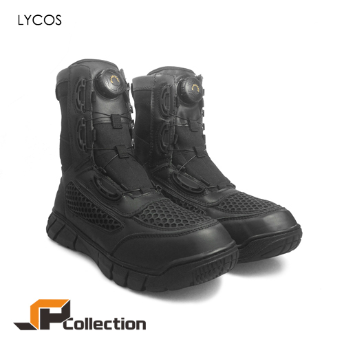 Sepatu Boot PDL Tactical Tali Putar Milestone Lycos Bahan Full Kulit Asli Motif Sarang Tawon BOA Standart Jatah TNI POLRI