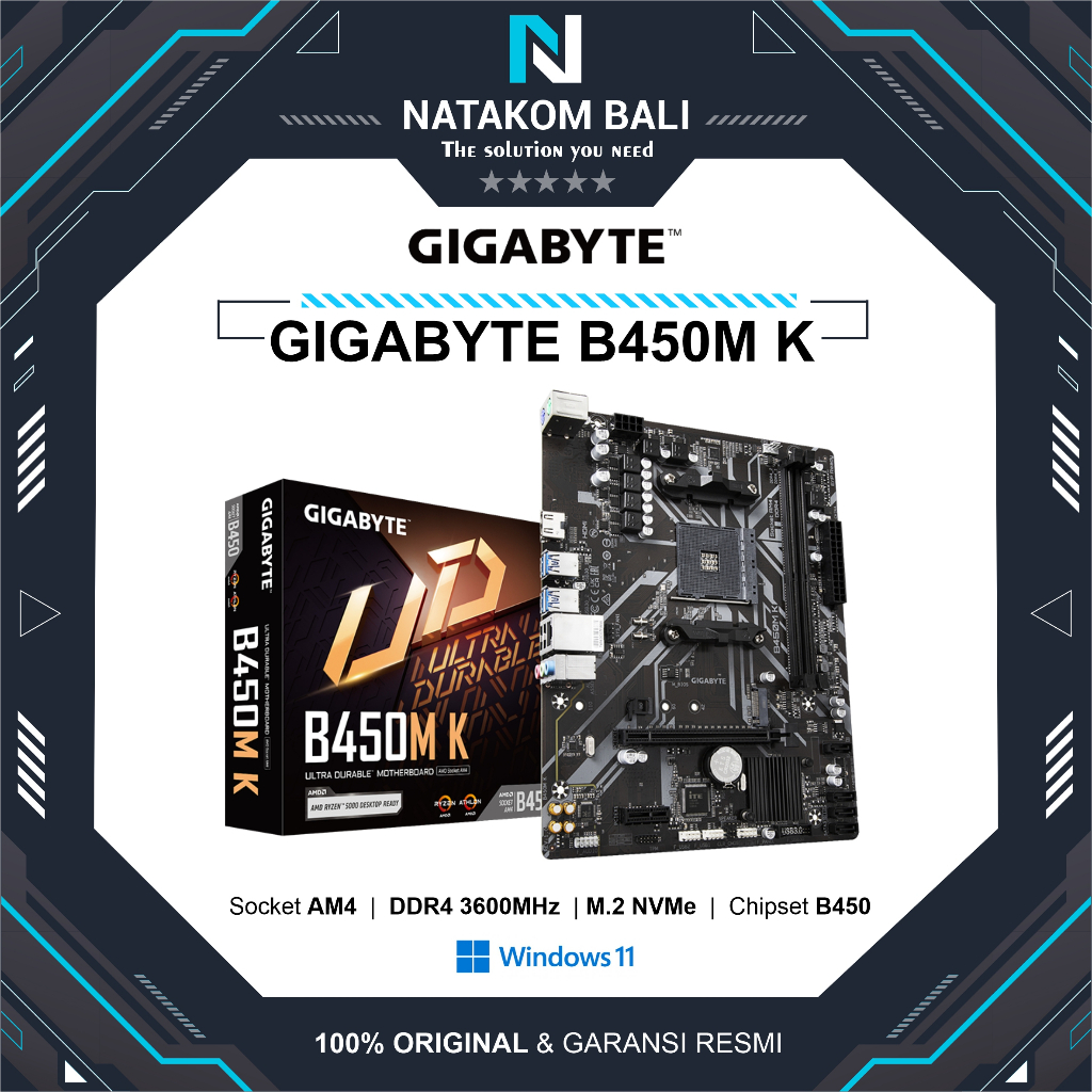MOTHERBOARD GIGABYTE B450M K