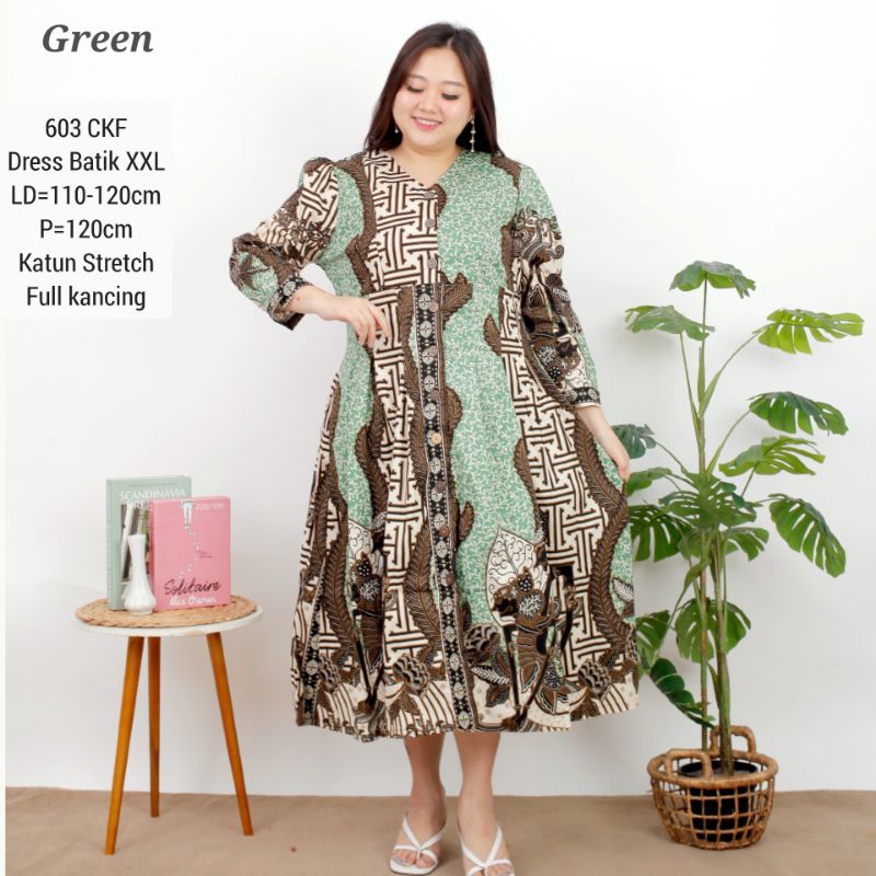 DRESS BATIK NAILA TERUSAN GAMIS BUSUI BUMIL JUMBO BIGSIZE XXL KERJA KANTOR  kancing Gamis Busui MURAH BAJU FASHION CEWEK MODIS 603