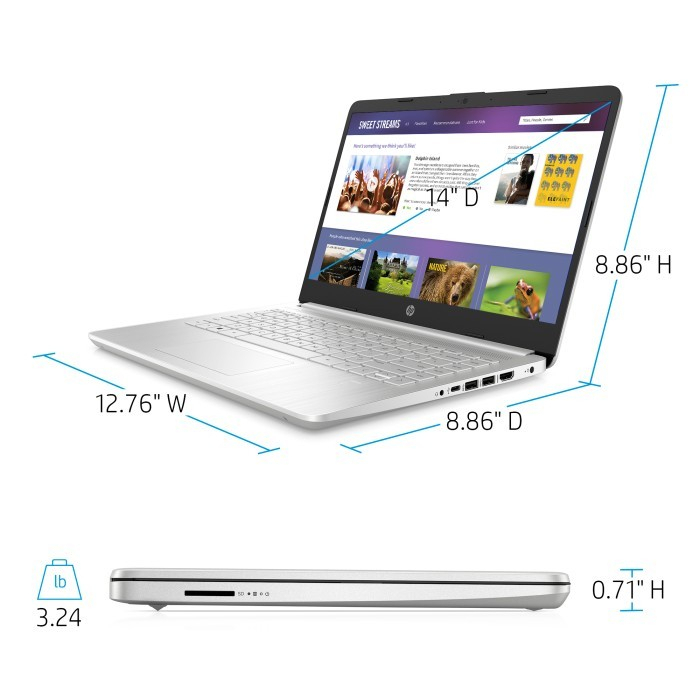 Laptop HP 14 TOUCH i3 1115G4 8GB 512GB UHD 14,0 Windows 11