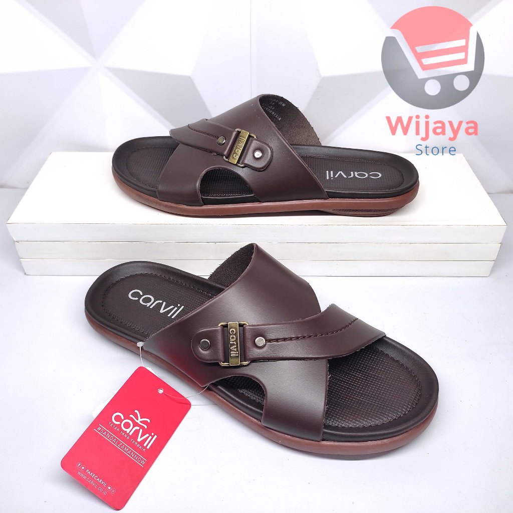 Carvil Dunhil Sandal Slop Pria Sendal Selop Kasual Pria Laki-Laki Original Carvil Desain Trendy Kulit Sintetis Berkualitas MARCUS REVINO ALAN ALFREDO