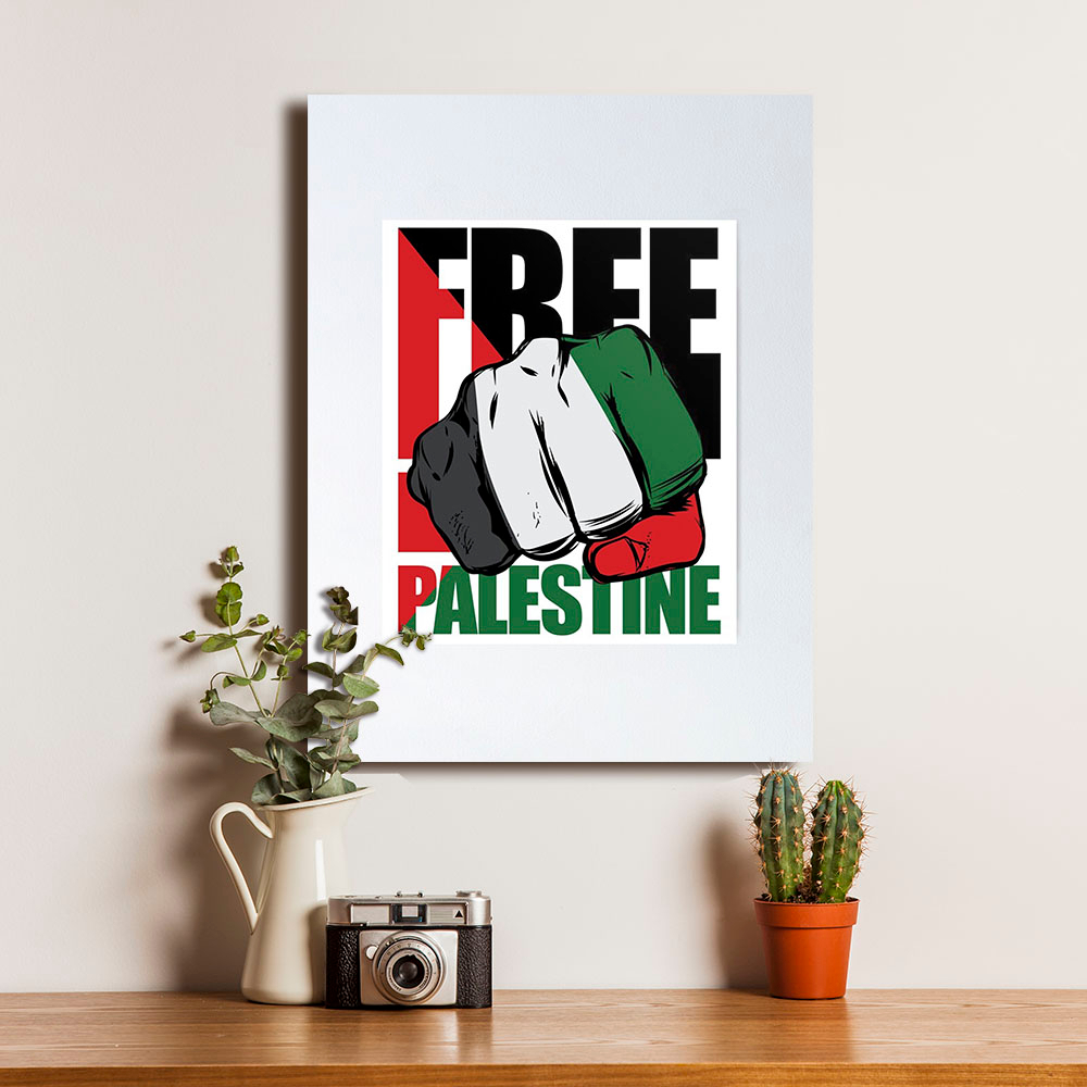 Poster Free Palestine Bebaskan Palestina Merdeka 1 - Dekorasi Hiasan Dinding Kayu