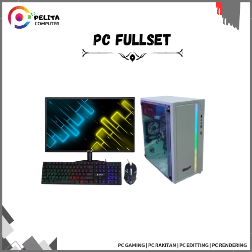 PC RAKITAN CORE I5 3470 DDR 3 8GB SSD 128GB HDD 500GB FULSET 22IN