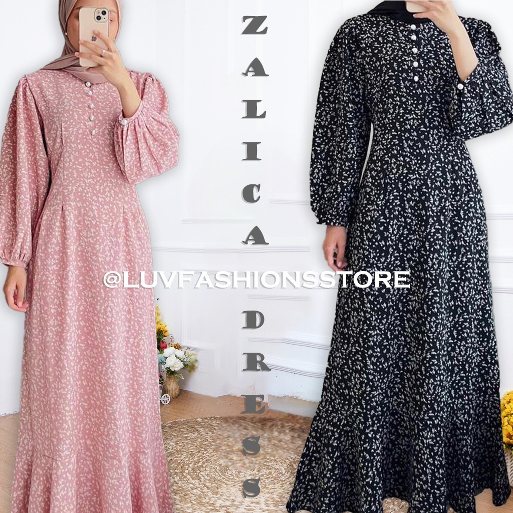 IL - ZALICA MAXI DRESS FLORAL WANITA / FASHION MUSLIM WANITA SHAKILA FISHTAIL KOREAN STYLE