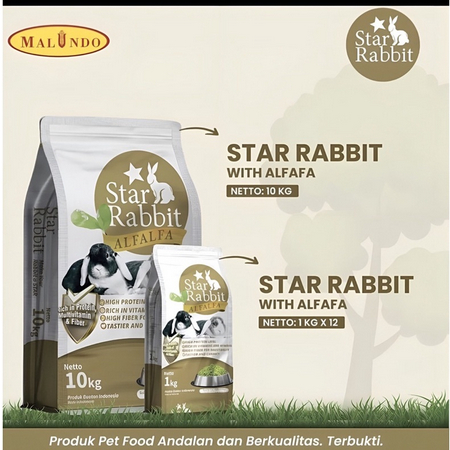 Star Rabbit Freshpack 1kg Makanan Kelinci Premium