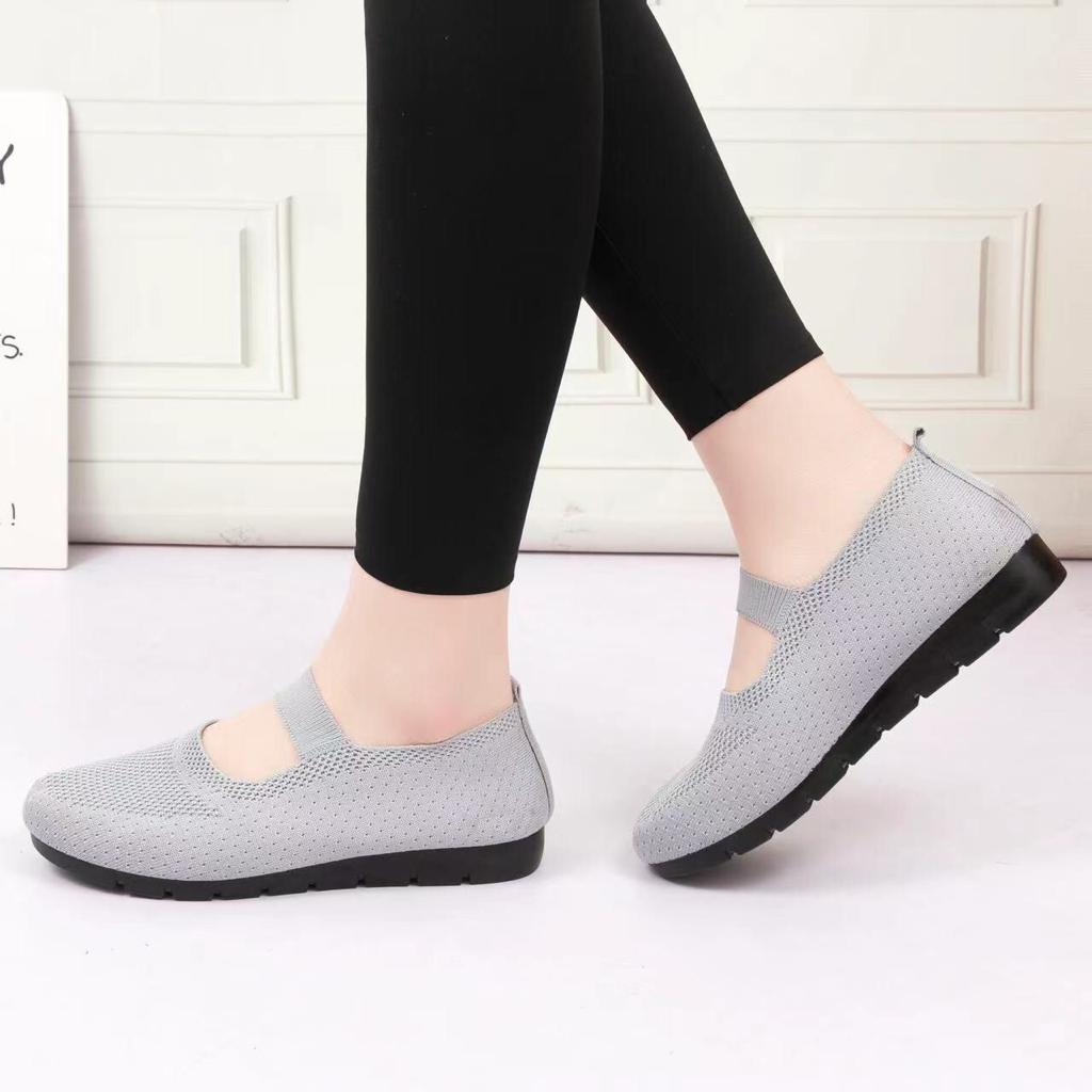 Permata  Sepatu Flat Shoes Wanita Import QP-A39 Premium Quality  Fliknit Shoes