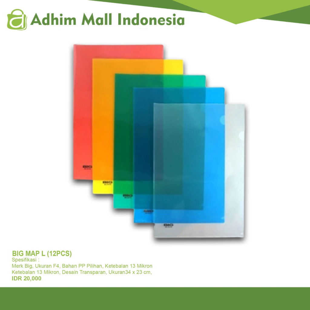

Big Map L Map Dokumen Map Bening isi 12 Pcs