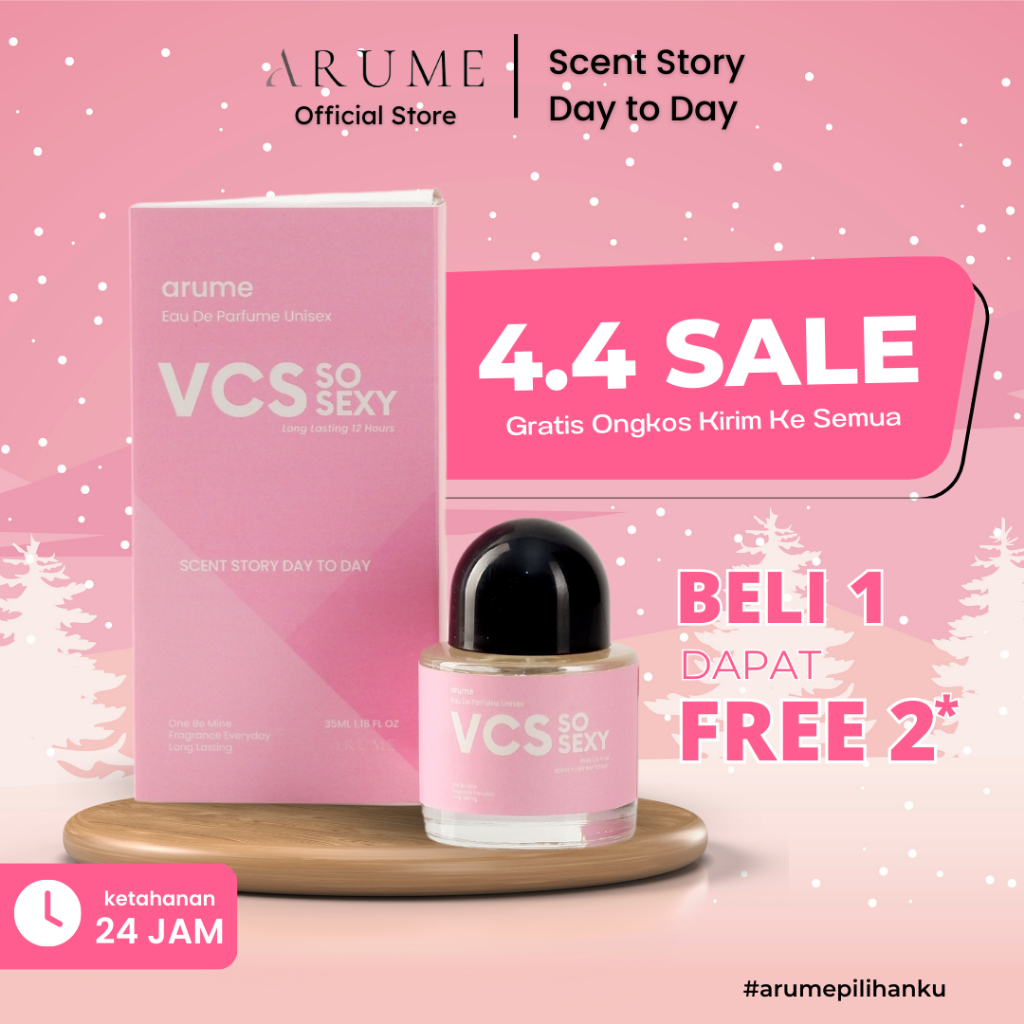 ARUME Parfum Wanita Tahan Lama Wangi Parfum VCS Vanilla Sweet Chery Aroma Sensasi Segar Floral dan F