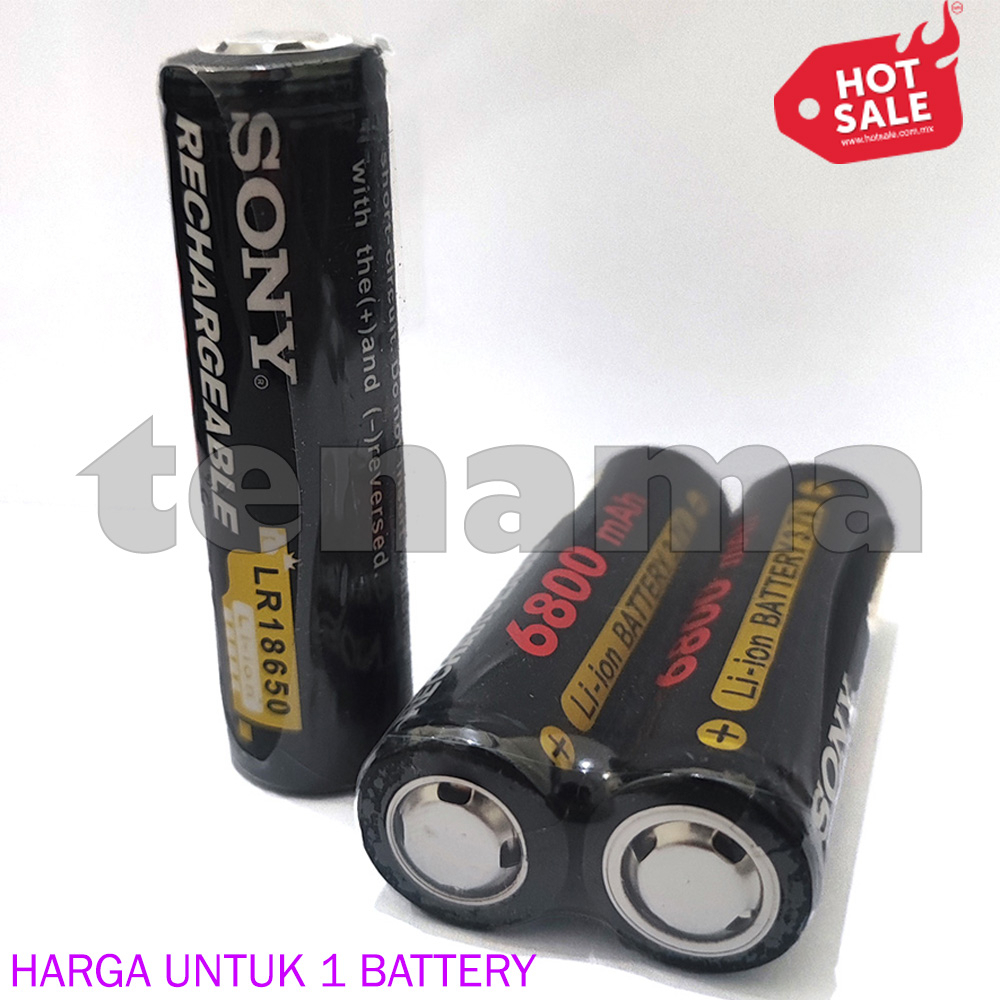 Battery 18650 SONY 6800 mAh BATERAI SENTER