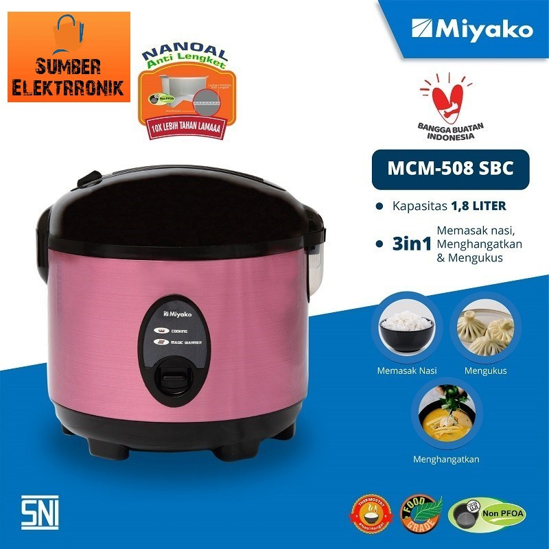 Magic Com Miyako MCM508SBC MCM-508SBC MCM 508 SBC 1.8 Liter - Unlimited Stok