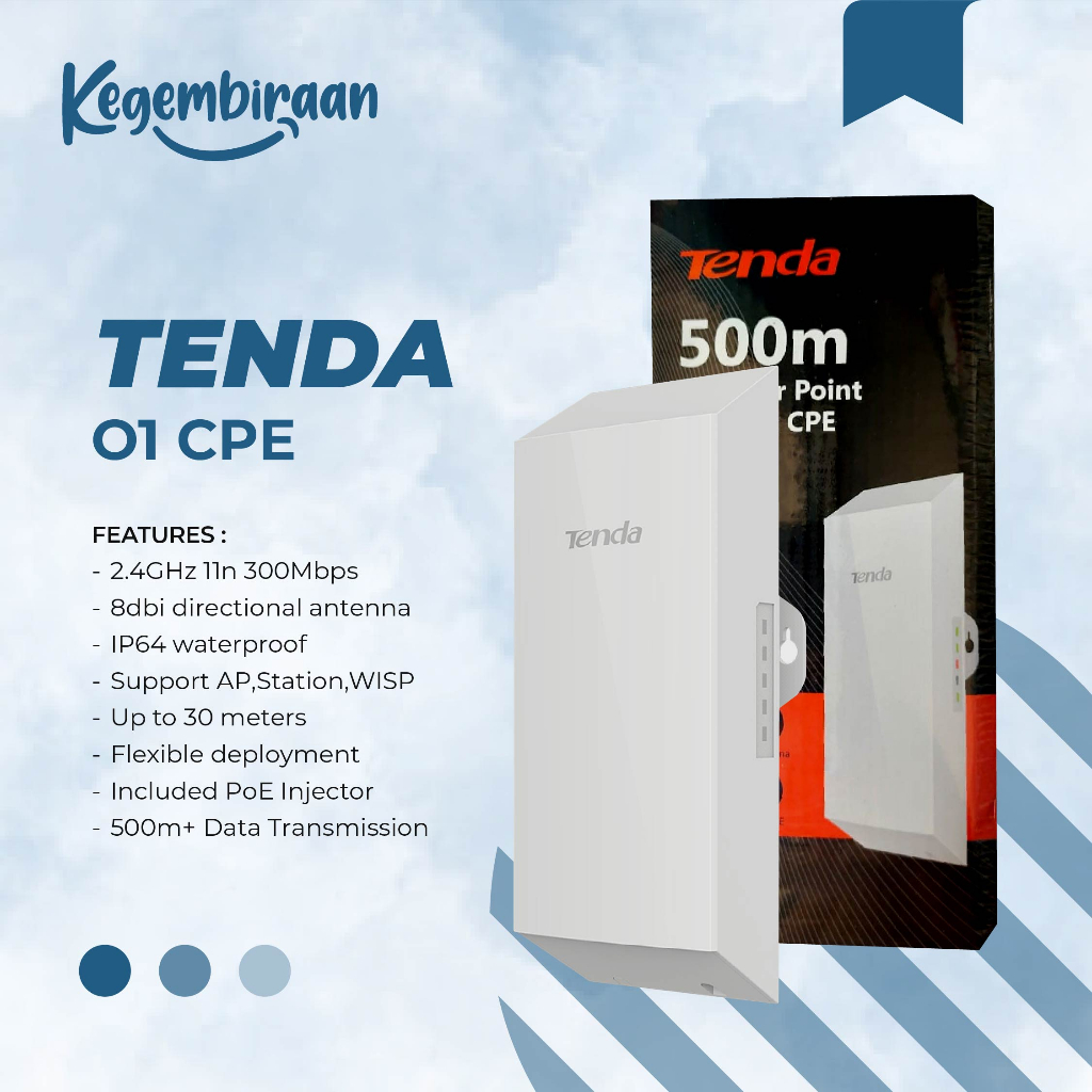 Tenda O1 500m Outdoor Wifi Extender CPE Wireless Tenda 01 Original