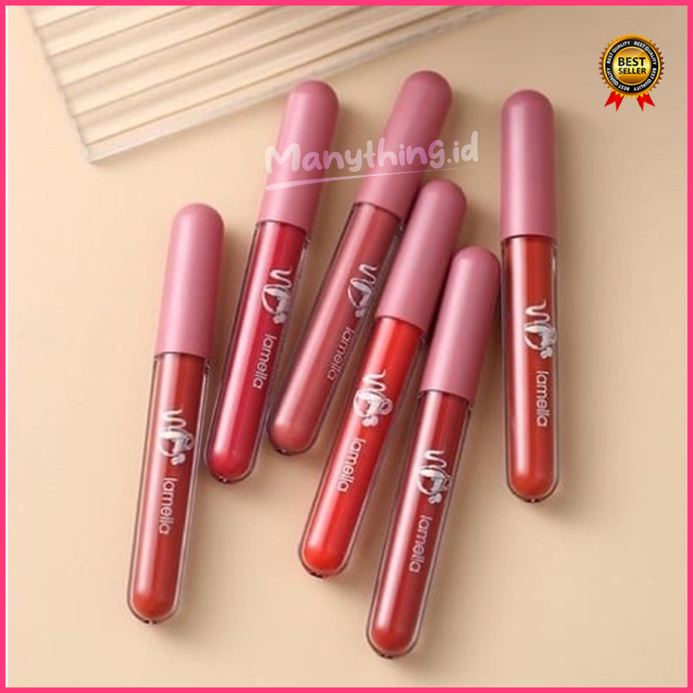 Lameila Nude Edition Lip Glaze Lipstik Cair Lip Gloss Pelembab Silky Misty LA108