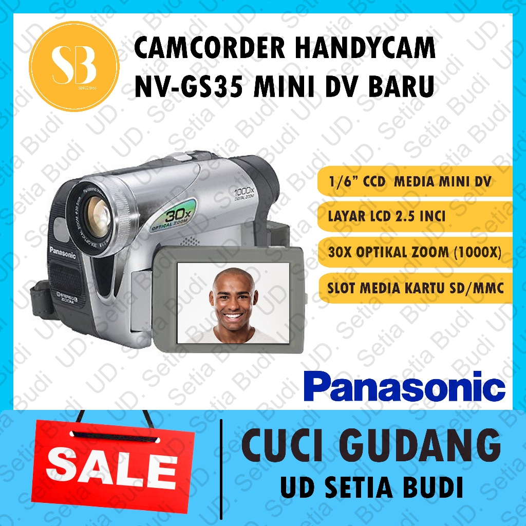 Handycam Panasonic NV-GS35 Mini DV 1000X Camcorder Baru Murah