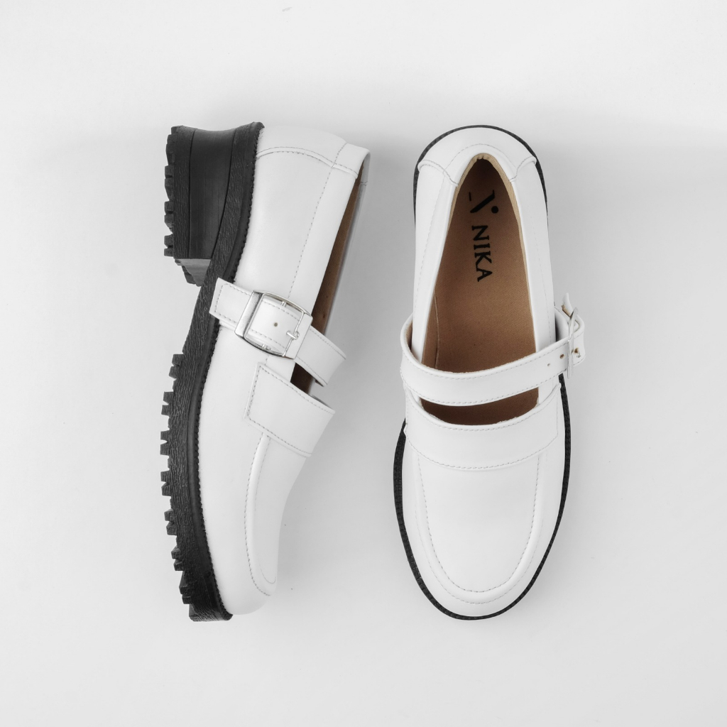 Xcloud x LikeProject Sepatu SlipOn Docmart Casual Wanita KESYA White