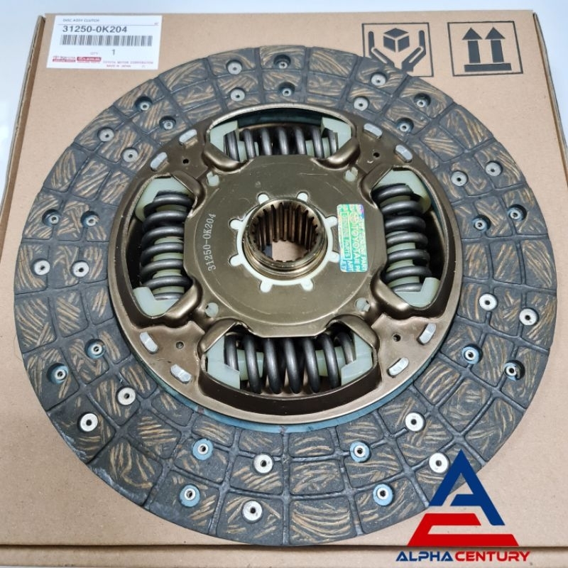 KAMPAS KOPLING CLUTH DISC FORTUNER HILUX 2.5 DIESEL BARU ORIGINAL GARANSI 1 BULAN