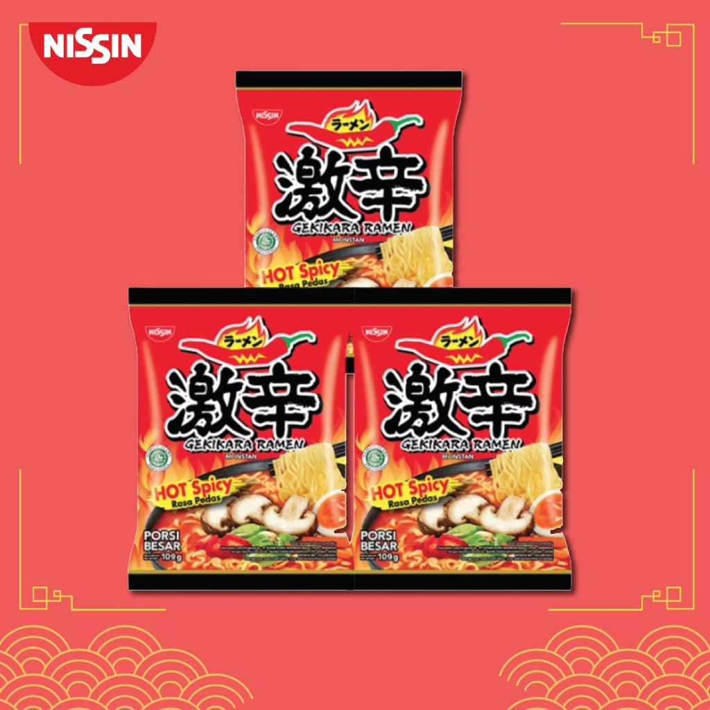 

Nissin Gekikara Regular Hot Spicy 109gr - 3 pcs