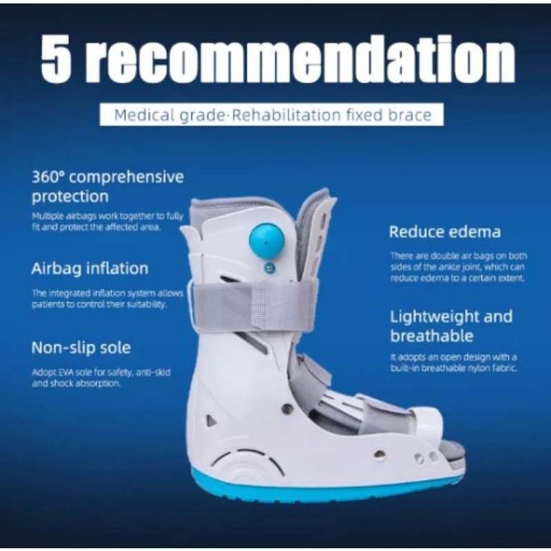 Ankle Brace Ankle Walker Boot Rom Inflatable Brace With Range Of Motion Control