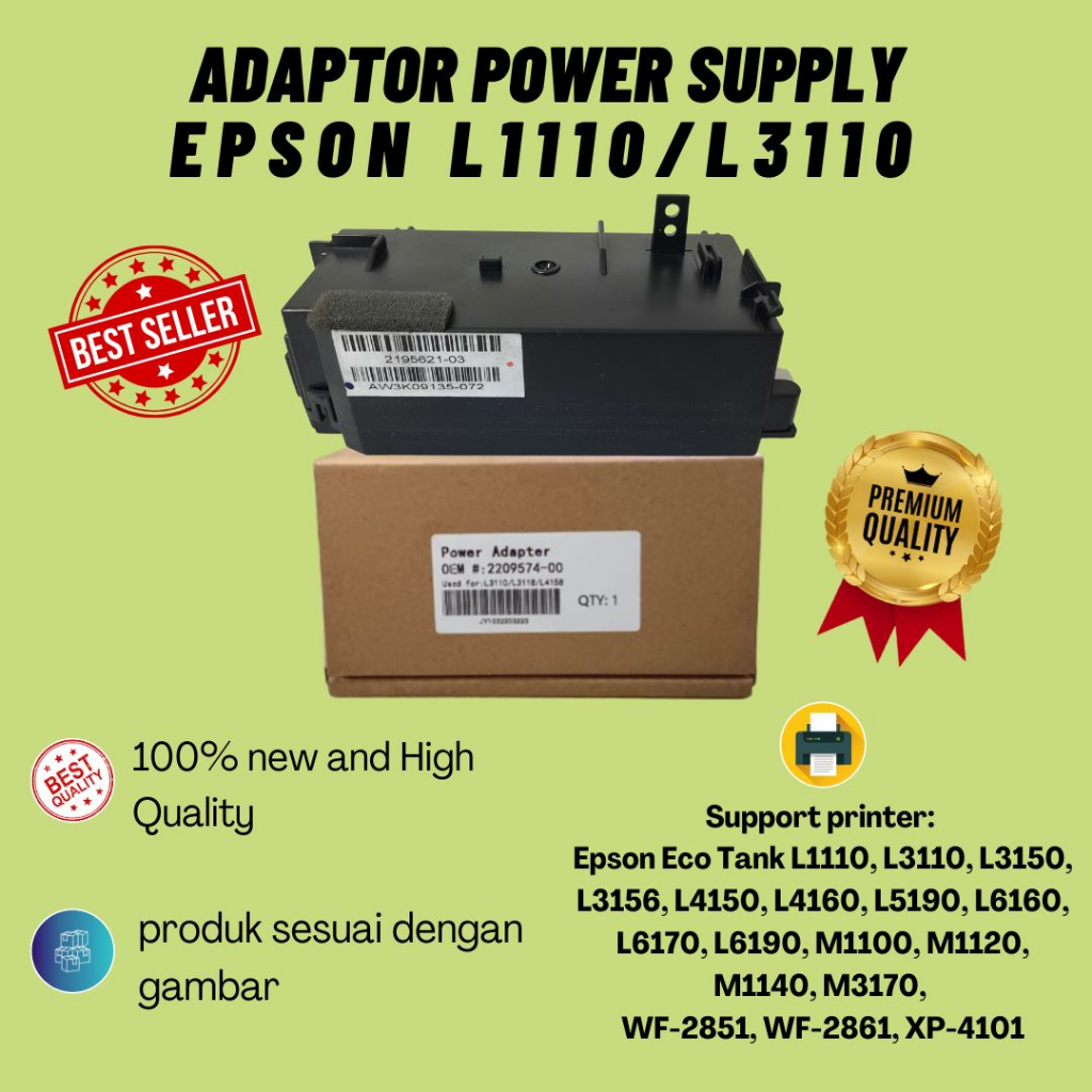 Adaptor Power Supply Epson L1110 L3110 L4150 Printer L3150 L5190 L6160