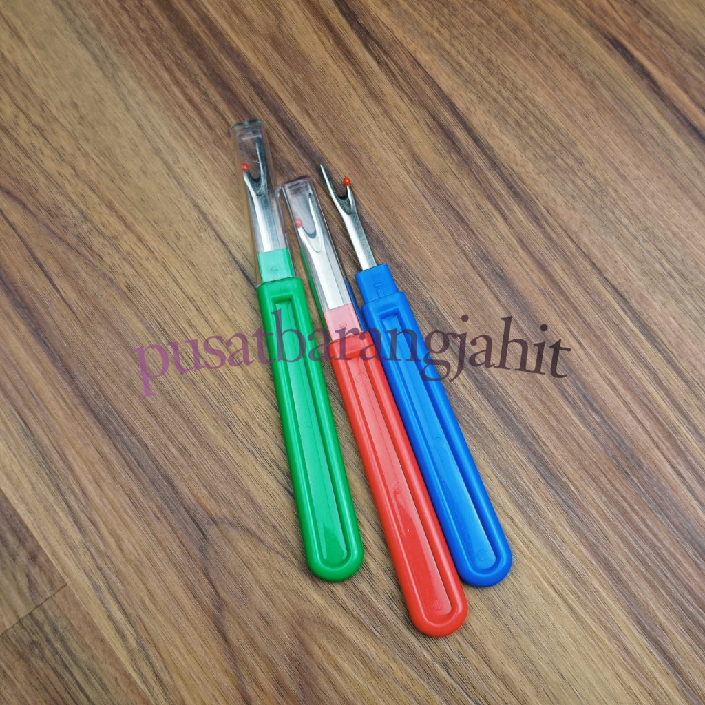 Sontekan Seam Ripper Pendedel Benang Besar Warna Warni &amp; Kayu